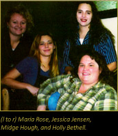 Maria Rose, Jessica Jensen, Midge Hough, and Holly Bethell.